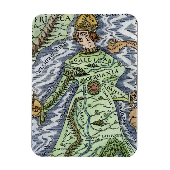 EUROPA SOM EN KÖN, 1588 MAGNET (Vertikal)