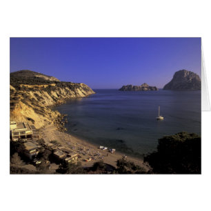 Europa, Spanien, Balearerna, Ibiza, Cala d'Hort Hälsningskort