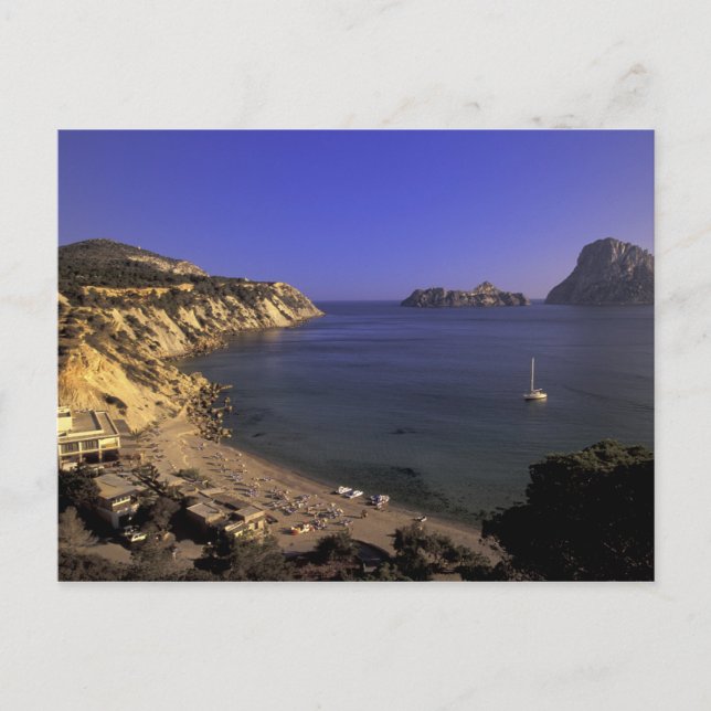Europa, Spanien, Balearerna, Ibiza, Cala d'Hort Vykort (Framsida)
