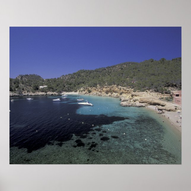 Europa, Spanien, Balearerna, Ibiza, Cala Salada. Poster (Framsidan)