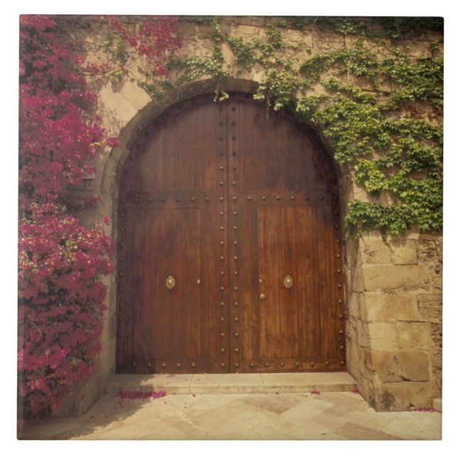 Europa, Spanien, Balearerna, Mallorca, Palma de Kakelplatta (Framsidan)