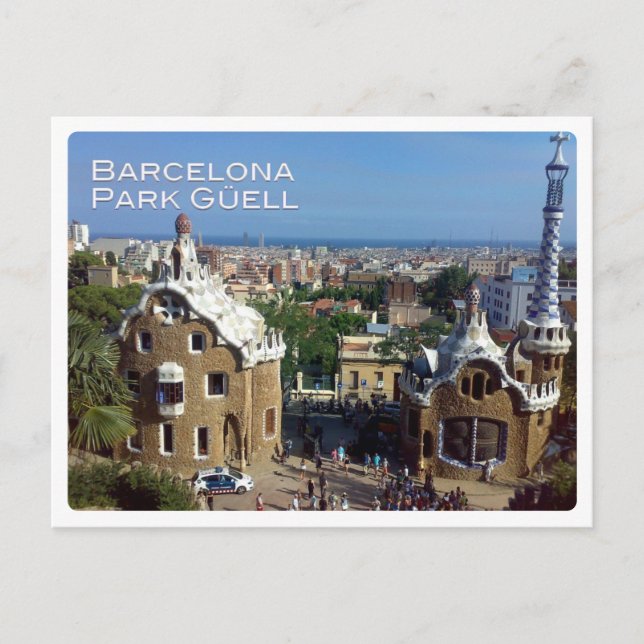 Europa - Spanien - Barcelona - Park Güell - Vykort (Framsida)