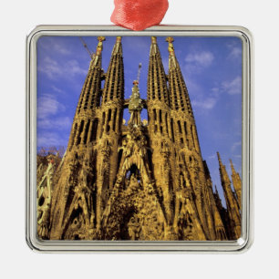 Europa, Spanien, Barcelona, Sagrada Familia Julgransprydnad Metall