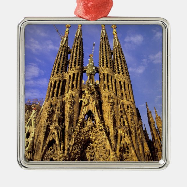 Europa, Spanien, Barcelona, Sagrada Familia Julgransprydnad Metall (Framsidan)