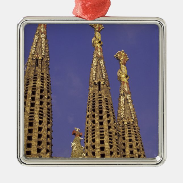 Europa, Spanien, Barcelona Sagrada Familia Julgransprydnad Metall (Framsidan)