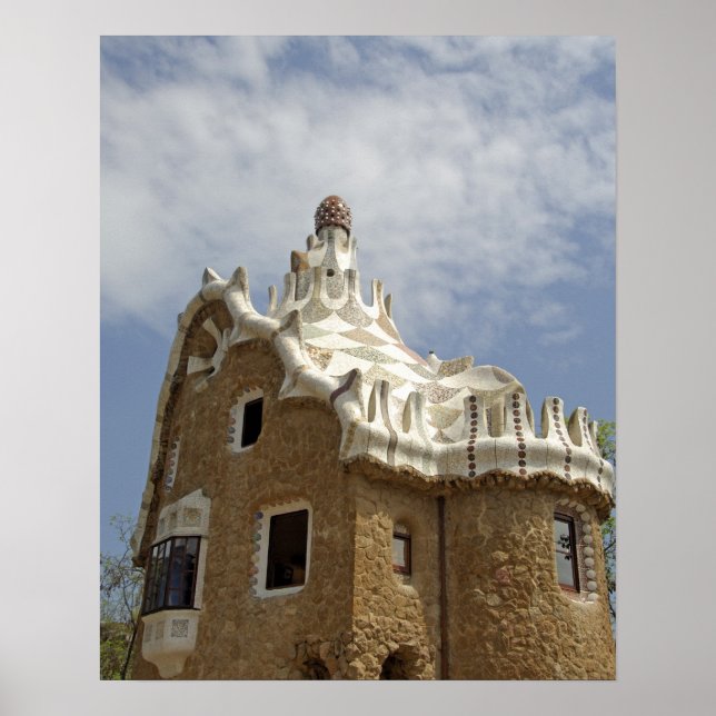 Europa, Spanien, Katalonien, Barcelona. Park Guell Poster (Framsidan)