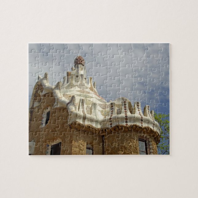 Europa, Spanien, Katalonien, Barcelona. Park Guell Pussel (Horisontell)