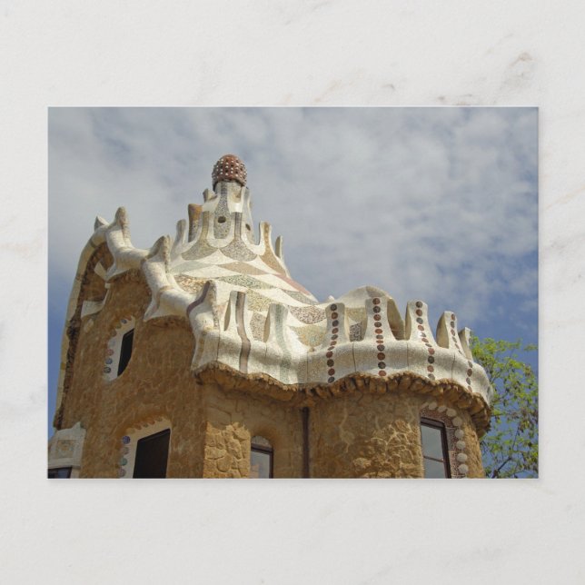 Europa, Spanien, Katalonien, Barcelona. Park Guell Vykort (Framsida)