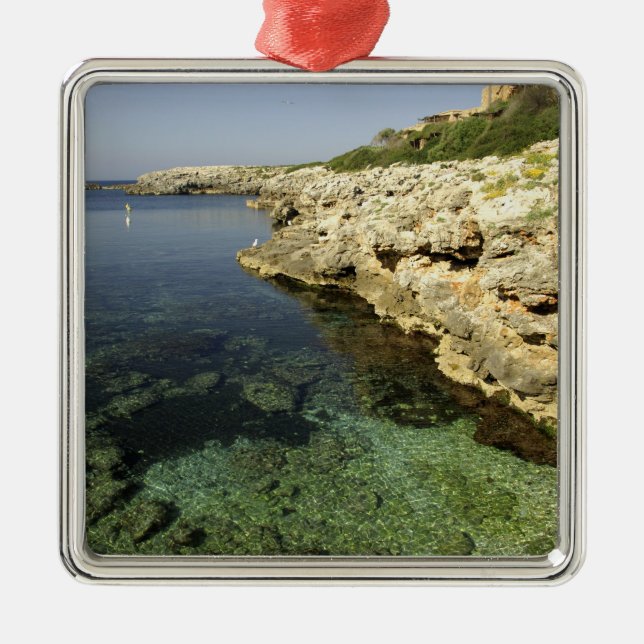 Europa, Spanien, Minorka (även Menorca), Binibeca. Julgransprydnad Metall (Framsidan)