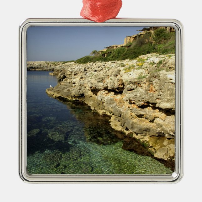 Europa, Spanien, Minorka (även Menorca), Binibeca. Julgransprydnad Metall (Framsidan)