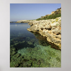 Europa, Spanien, Minorka (även Menorca), Binibeca. Poster