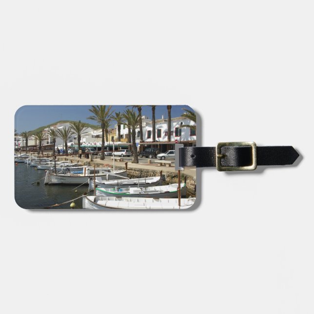 Europa, Spanien, Minorka (även Menorca). Fiske Bagagebricka (Horisontell Framsida)