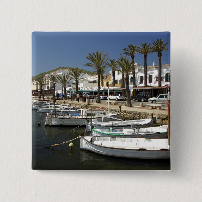 Europa, Spanien, Minorka (även Menorca). Fiske Knapp (Framsida)