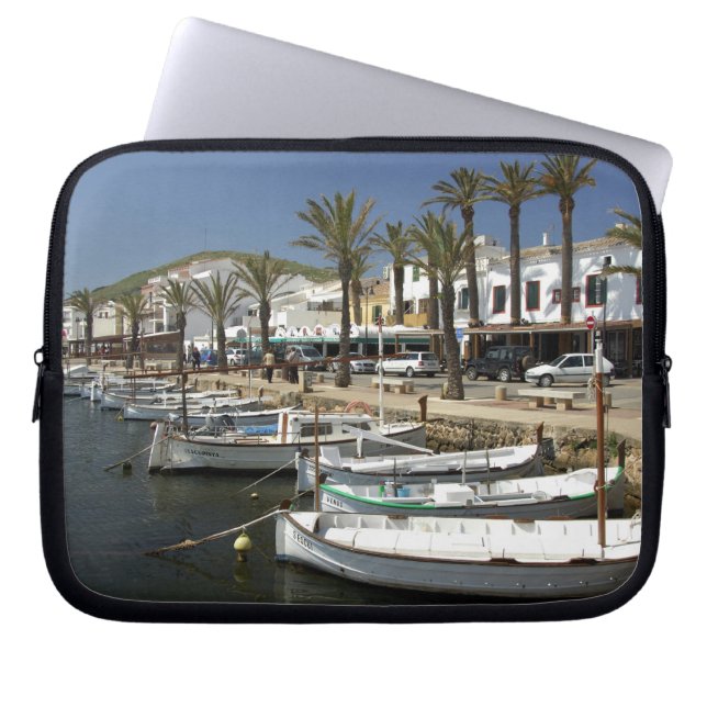 Europa, Spanien, Minorka (även Menorca). Fiske Laptop Fodral (Framsidan)