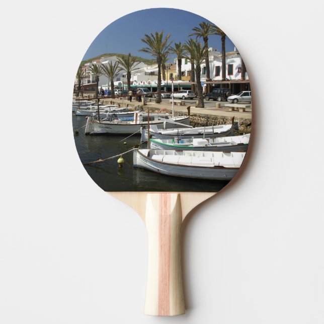 Europa, Spanien, Minorka (även Menorca). Fiske Pingisracket (Framsidan)