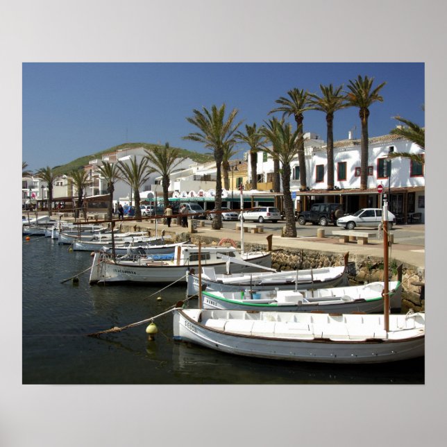 Europa, Spanien, Minorka (även Menorca). Fiske Poster (Framsidan)