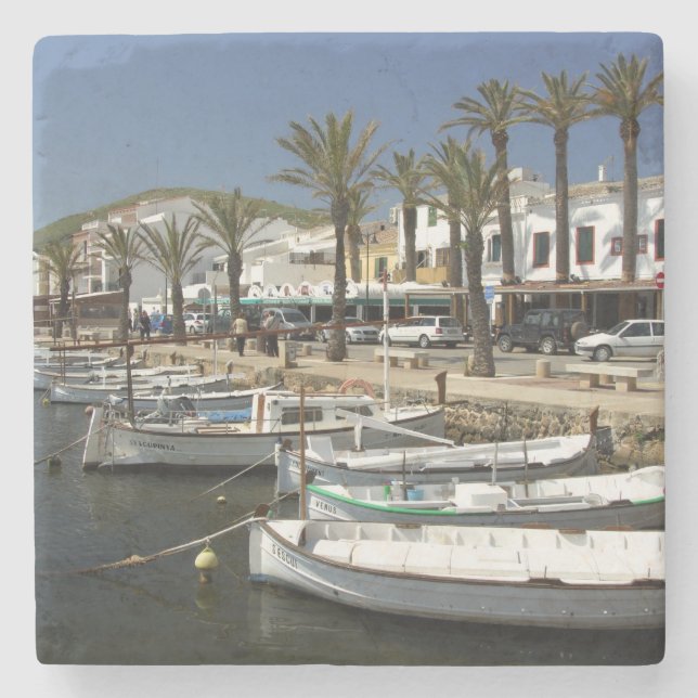 Europa, Spanien, Minorka (även Menorca). Fiske Stenunderlägg (Framsidan)