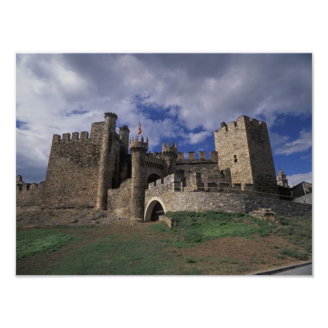Europa, Spanien, Ponferrada, Leon. Tempelriddare Fototryck (Framsidan)