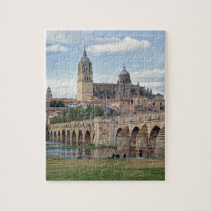Europa, Spanien, Salamanca. Den romerska bron över Pussel