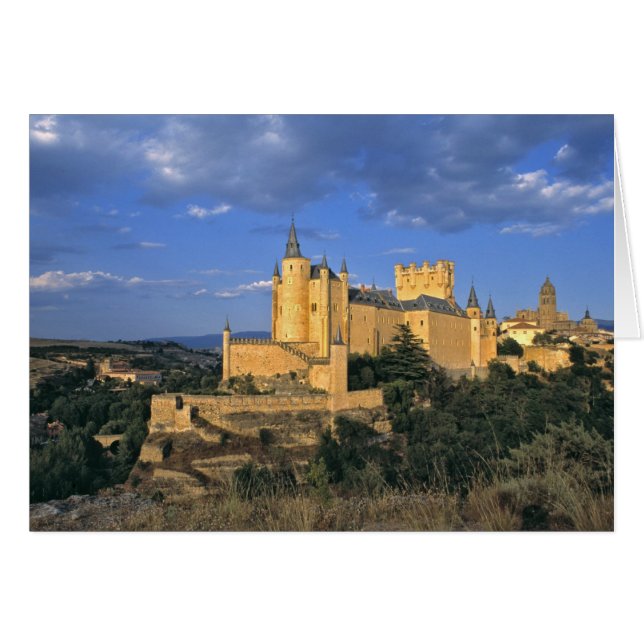 Europa, Spanien, Segovia. Alcazar, en värld Hälsningskort (Framsidan Horizontal)