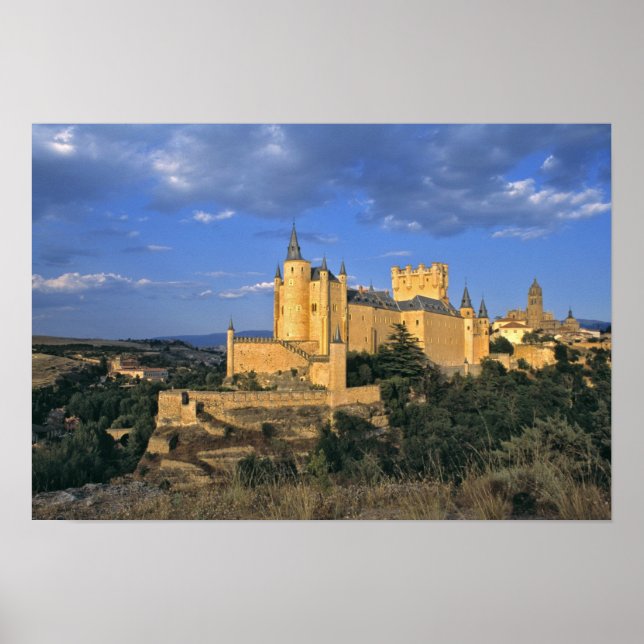Europa, Spanien, Segovia. Alcazar, en värld Poster (Framsidan)