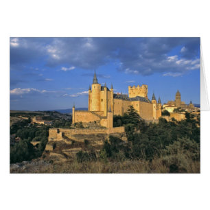Europa, Spanien, Segovia. Alcazar, en världs Hälsningskort