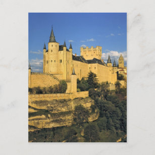 Europa, Spanien, Segovia. Den påtvingande Alcazar. Vykort