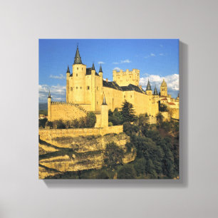 Europa, Spanien, Segovia. Det imponerande Alcazar, Canvastryck