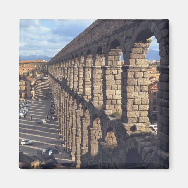 Europa, Spanien, Segovia. Sen ljus kastar skuggor Magnet (Framsidan)