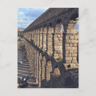 Europa, Spanien, Segovia. Sen ljus kastar skuggor Vykort