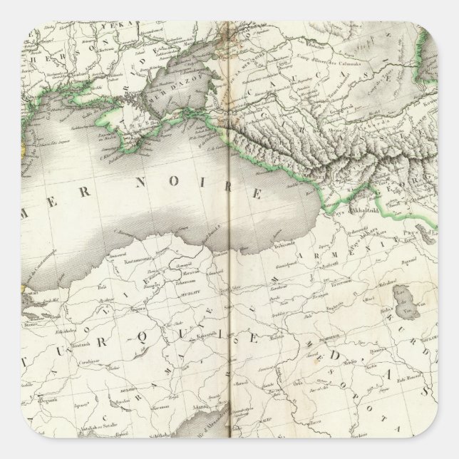 Europa sydost fyrkantigt klistermärke (Framsida)