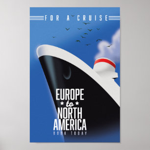 Europa till Nordamerika kryssningsfartyg Poster