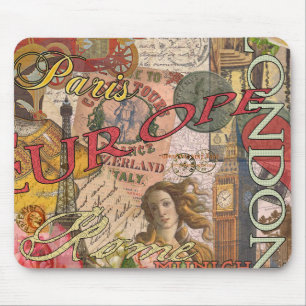 Europa Travel Vintage European Paris Frankrike Art Musmatta