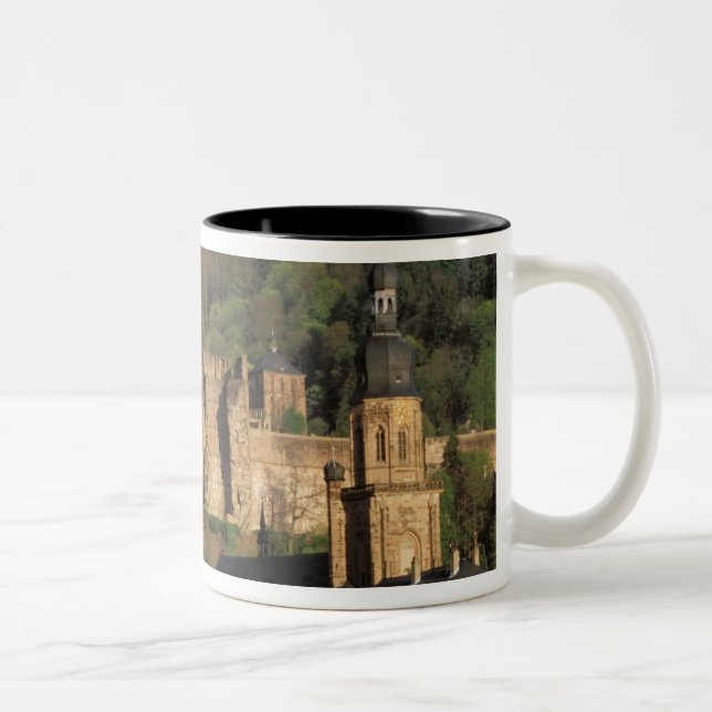 Europa, Tyskland, Heidelberg. Slott Två-Tonad Mugg (Höger)