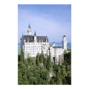 Europa, Tyskland, Neuschwanstein slott, byggt Fototryck