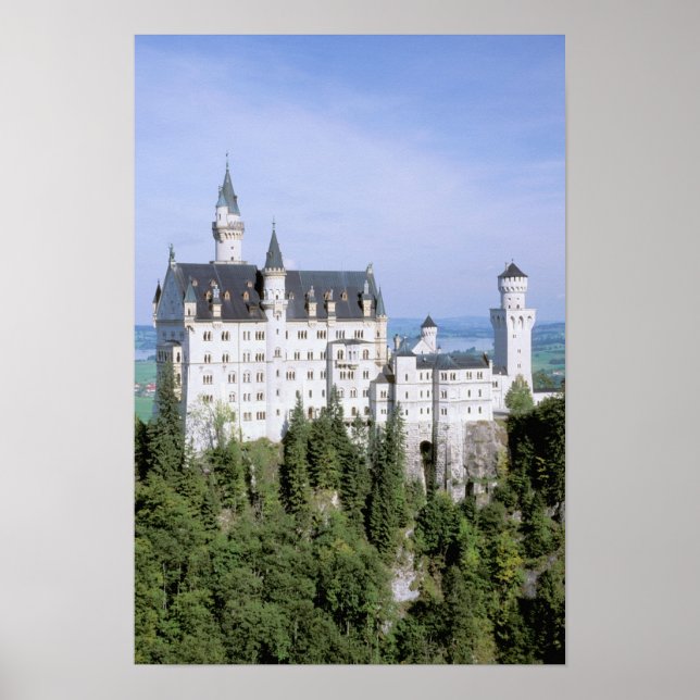 Europa, Tyskland, Neuschwanstein slott, byggt Poster (Framsidan)