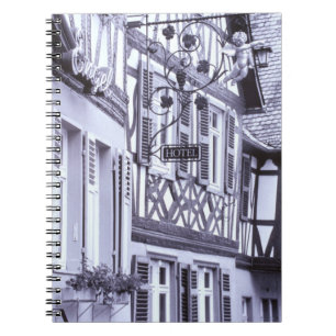 Europa, Tyskland, Rhineland, Pfalz, Boppard. Halv Anteckningsbok Med Spiral