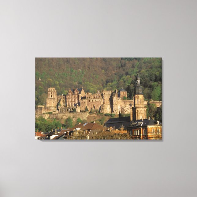 Europa, Tysklant, Heidelberg. Castle Canvastryck (Framsida)