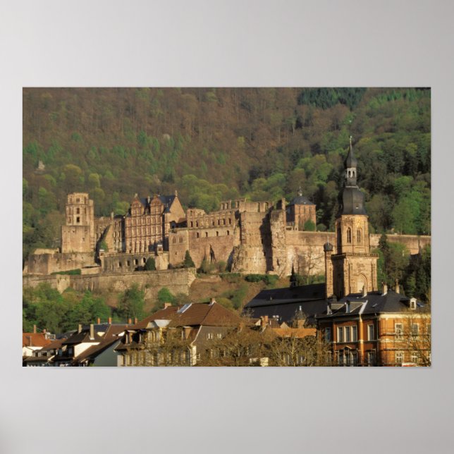 Europa, Tysklant, Heidelberg. Castle Poster (Framsidan)
