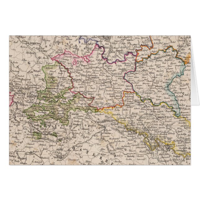 Europa, Tysklant, Polen Hälsningskort (Framsidan Horizontal)