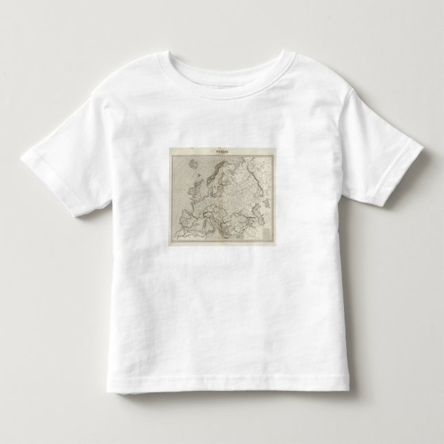 Europa uncolored karta t-shirt (Framsida)