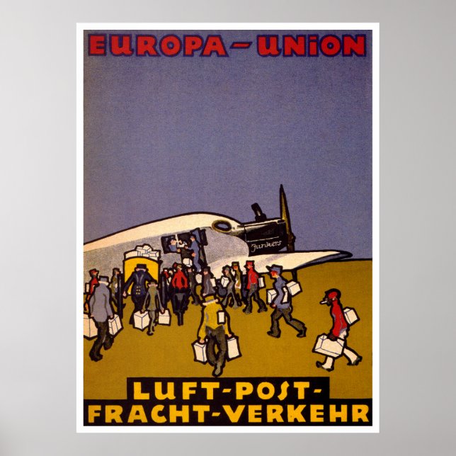 Europa-Union Luft Post Poster (Framsidan)