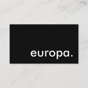 europa. visitkort