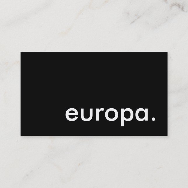 europa. visitkort (Framsida)