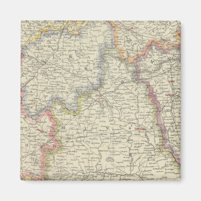Europa, Vitryssland, Ukraina Magnet (Framsidan)