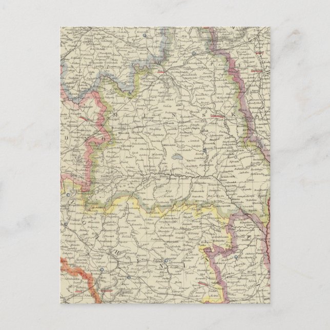 Europa, Vitryssland, Ukraina Vykort (Framsida)