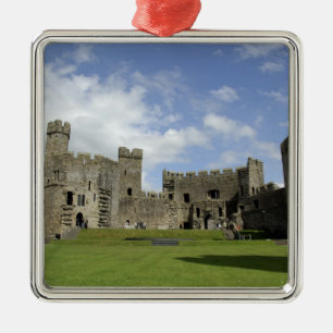 Europa, Wales, Caernarfon. Caernarfon slott, Julgransprydnad Metall