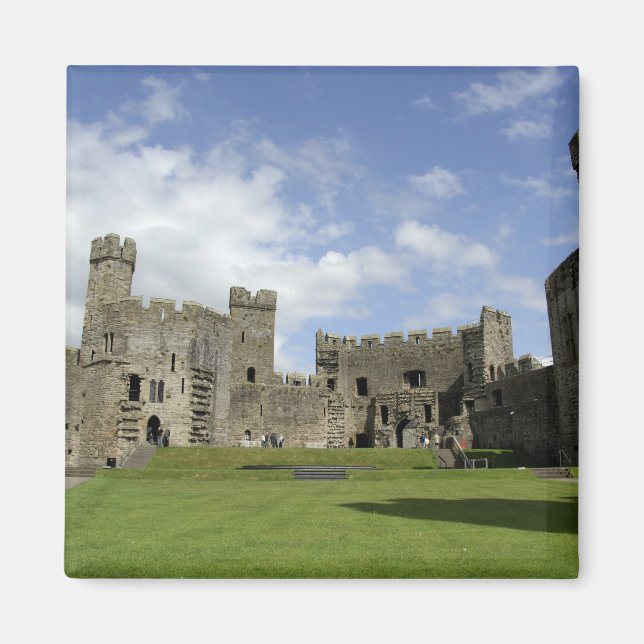 Europa, Wales, Caernarfon. Caernarfon slott, Magnet (Framsidan)