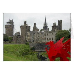 Europa, Wales, Cardiff. Cardiff slott. Walisisk 2 Hälsningskort