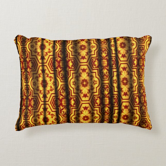 Europadomstolen Baroque Geometric Blommigt Scoll Prydnadskudde (Framsidan)